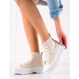 TRENDI Zapatillas altas en beige 1
