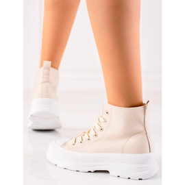 TRENDI Zapatillas altas en beige 3