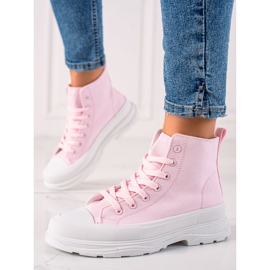 TRENDI Zapatillas Rosa Altas rosado 3