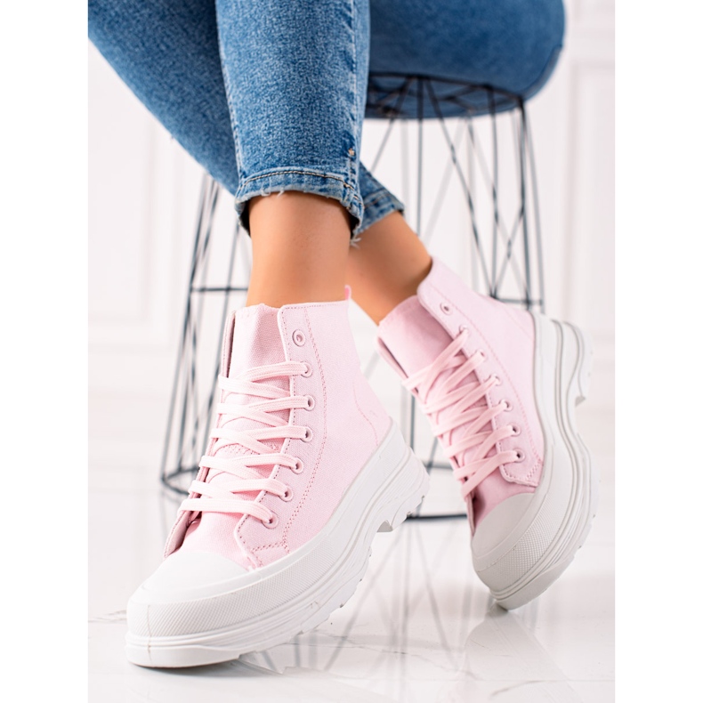 TRENDI Zapatillas Rosa Altas rosado 1