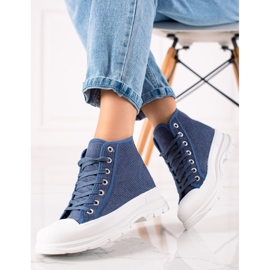 Sweet Shoes Zapatillas de ante altas azul 1
