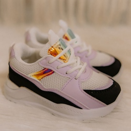 Zapatillas Deportivas Infantiles Zapatillas Negro-Violeta Game Time blanco 2