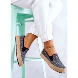 Zapatillas Trenzadas Mujer Slip On Big Star JJ274395 Negro blanco 5