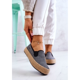 Zapatillas Trenzadas Mujer Slip On Big Star JJ274395 Negro blanco 1