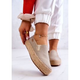 Zapatillas Trenzadas Mujer Slip On Big Star JJ274394 Beige 1