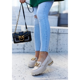 PA2 Mocasines Mujer Mocasines Piel Beige Mollie 1