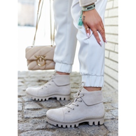 S.Barski Botas Ante Atadas Gris Claro Dalles 2