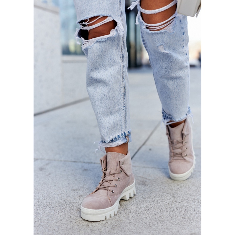 S.Barski Botas Ante Atadas Morado Claro Dalles púrpura 2