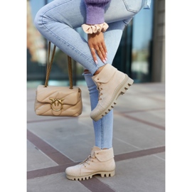 S.Barski Botas Ante Atadas Beige Claro Dalles 2