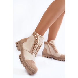 S.Barski Botas De Mujer De Moda Beige Claira 2