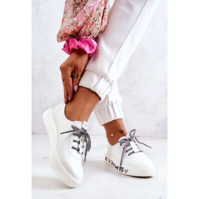 S.Barski Zapatillas Mujer De Piel Con Plataforma Blanco Marien 2