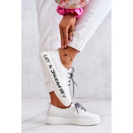 S.Barski Zapatillas Mujer De Piel Con Plataforma Blanco Marien 3
