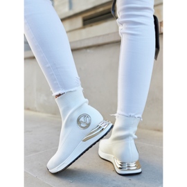 Vinceza Calcetines Deportivos Mujer Blanco Runaway dorado 4
