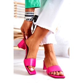 FJ1 Zapatillas Tacón Piel Rosa Netty rosado 3