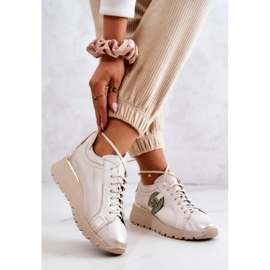 Zapatos Deportivos De Cuero Con Cuña Maciejka 05492-04 Beige 2 Zapatos Deportivos De Cuero Con Cuña Maciejka 05492-04 Beige 2