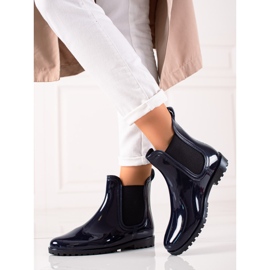 TRENDI Botas de lluvia azul marino lacadas 2