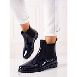 TRENDI Botas de lluvia azul marino lacadas 3