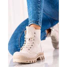 S. BARSKI Botas con cordones de S.BARSKI beige 2 S. BARSKI Botas con cordones de S.BARSKI beige 2