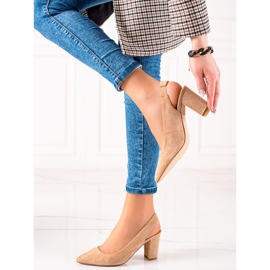 Evento Zapatos de tacón con tacón descubierto beige 1