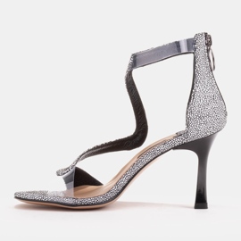 Marco Shoes Elegantes sandalias Ava blanco negro 3