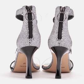 Marco Shoes Elegantes sandalias Ava blanco negro 4
