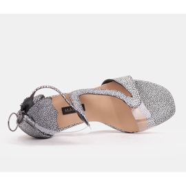 Marco Shoes Elegantes sandalias Ava blanco negro 5