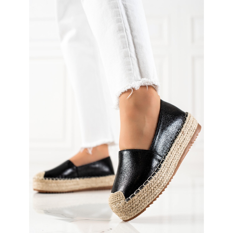 Clowse Alpargatas negras brillantes negro 2
