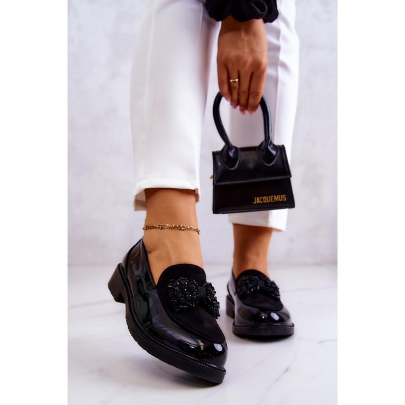 S.Barski Mocasines Lacados Elegantes Mocasines Negro Belice 1