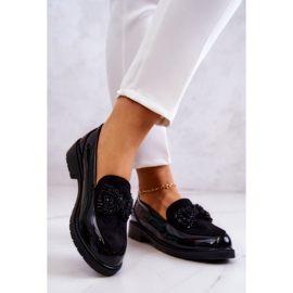 S.Barski Mocasines Lacados Elegantes Mocasines Negro Belice 2