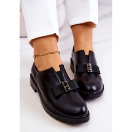 S.Barski Zapatos brogue de mujer sin cordones con adorno Janelle negro 6