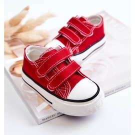 Deportivas de Niño Bernie Rojas con Velcros rojo 3