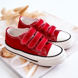 Deportivas de Niño Bernie Rojas con Velcros rojo 5