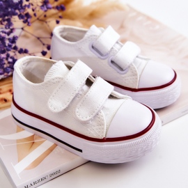 Deportivas Infantiles Con Velcro Bernie Blanco 2