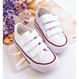 Deportivas Infantiles Con Velcro Bernie Blanco 7
