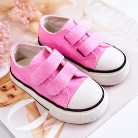 Deportivas Infantiles Con Velcro Rosa Bernie rosado 5