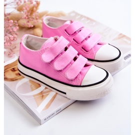 Deportivas Infantiles Con Velcro Rosa Bernie rosado 3