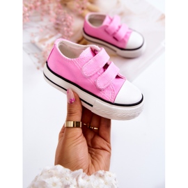 Deportivas Infantiles Con Velcro Rosa Bernie rosado 1