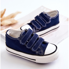 Deportivas Infantiles Con Velcro Azul Marino Bernie 3