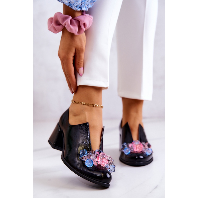 PA2 Zapato Piel Liso Adorno Delaver Negro 1