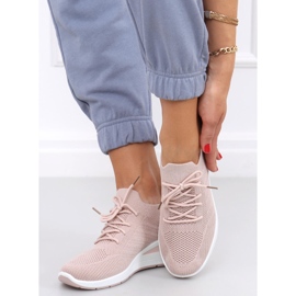 Zapatos cuña calcetín Binita Rosa 1