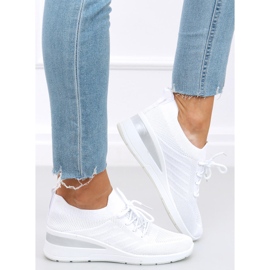 Zapatos cuña calcetín Binita Blanco 5
