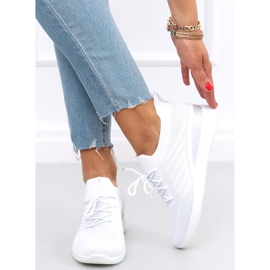 Zapatos cuña calcetín Binita Blanco 4