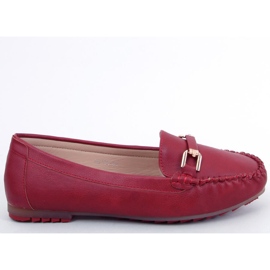Mocasines mujer Leoni Burdeos rojo 5
