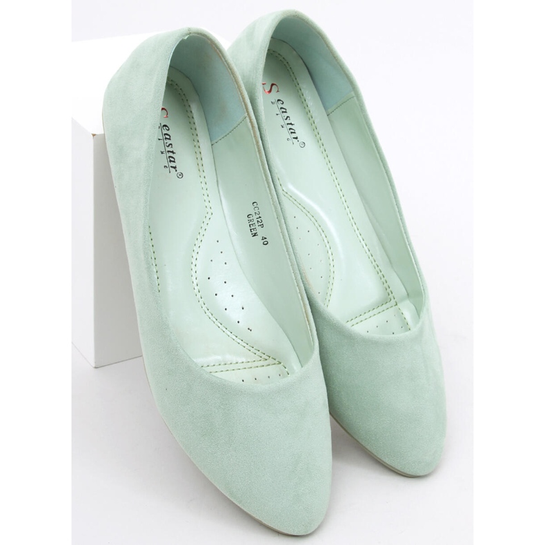 Bailarinas Pari Green de ante liso verde 2