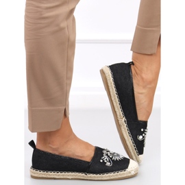 Alpargatas con piedras Birbal Black negro 1