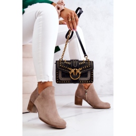 PL3 Botas Mujer Piel Con Tacón Gris Larsa 6