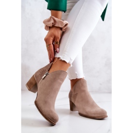 PL3 Botas Mujer Piel Con Tacón Gris Larsa 3