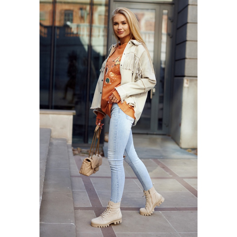 S.Barski Botas Trappers De Ante Con Pespunte Layden Gris Claro beige 1