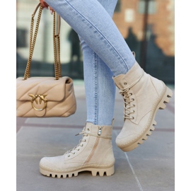 S.Barski Botas Trappers De Ante Con Pespunte Layden Gris Claro beige 4