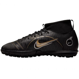 Nike Mercurial Superfly 8 Academy Tf Jr DJ2864 007 zapatos de fútbol negro negro 1